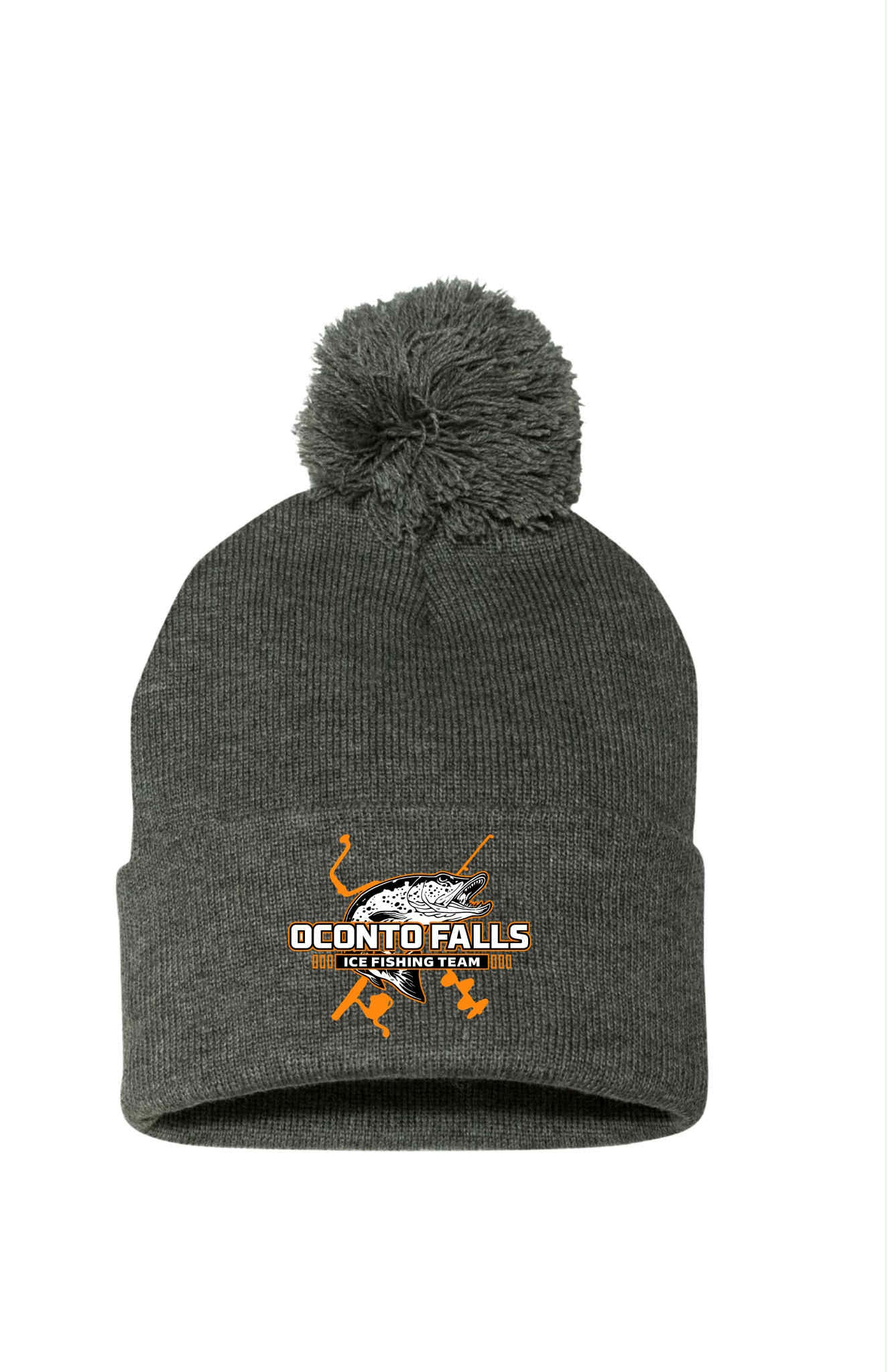 Ice Fishing Pom Beanie