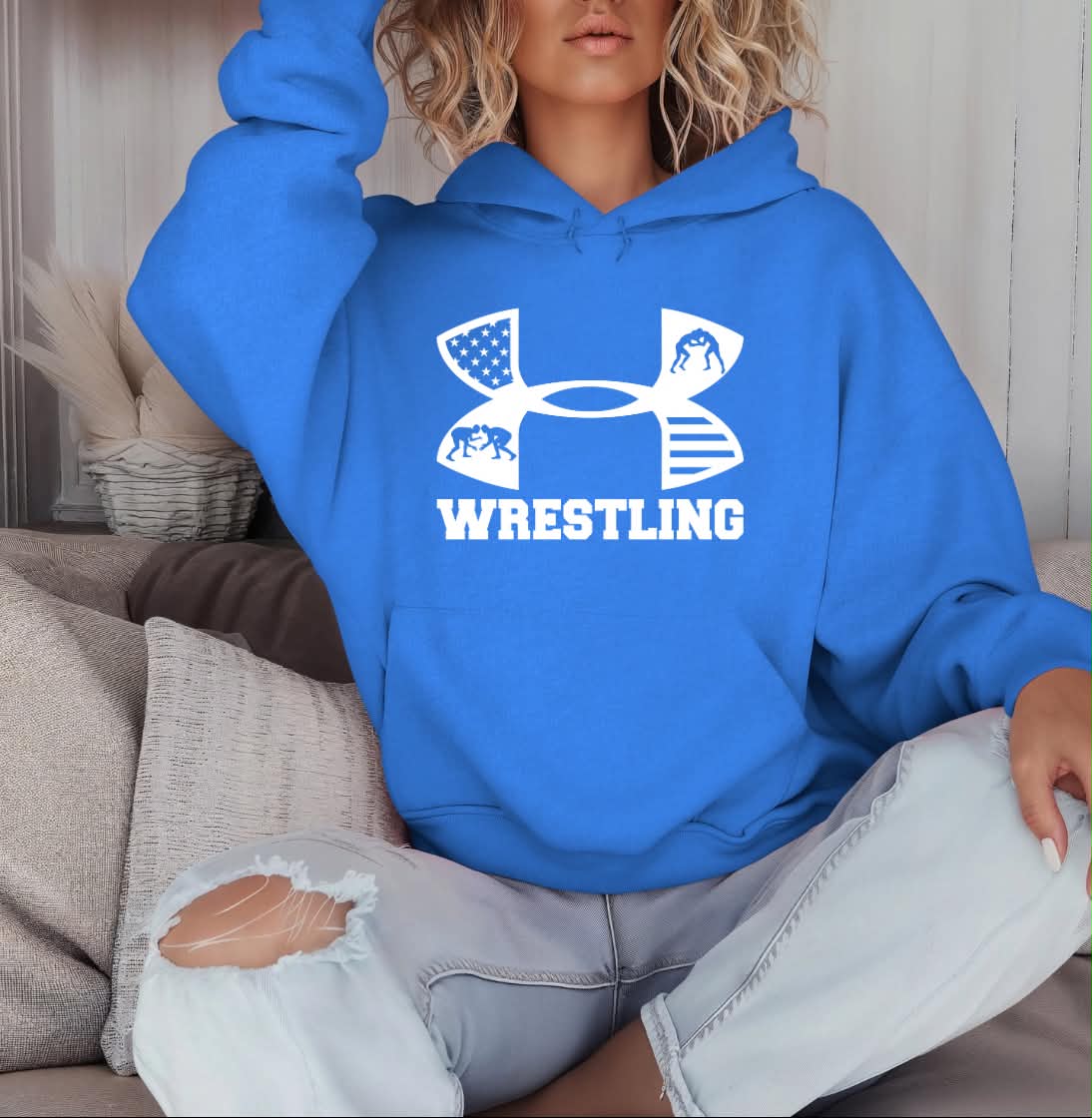 Flivver Wrestling Blue & White Logo