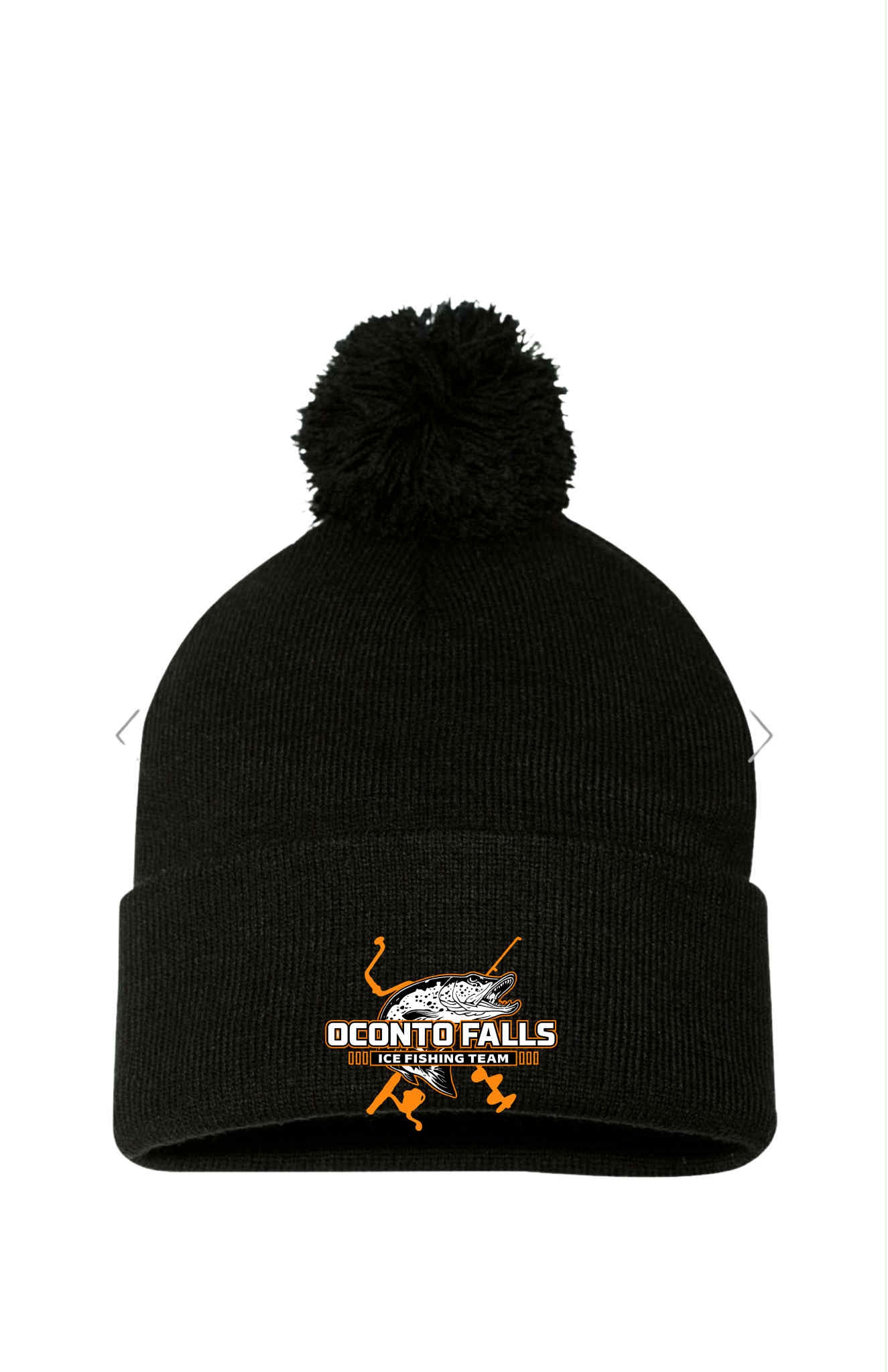 Ice Fishing Pom Beanie